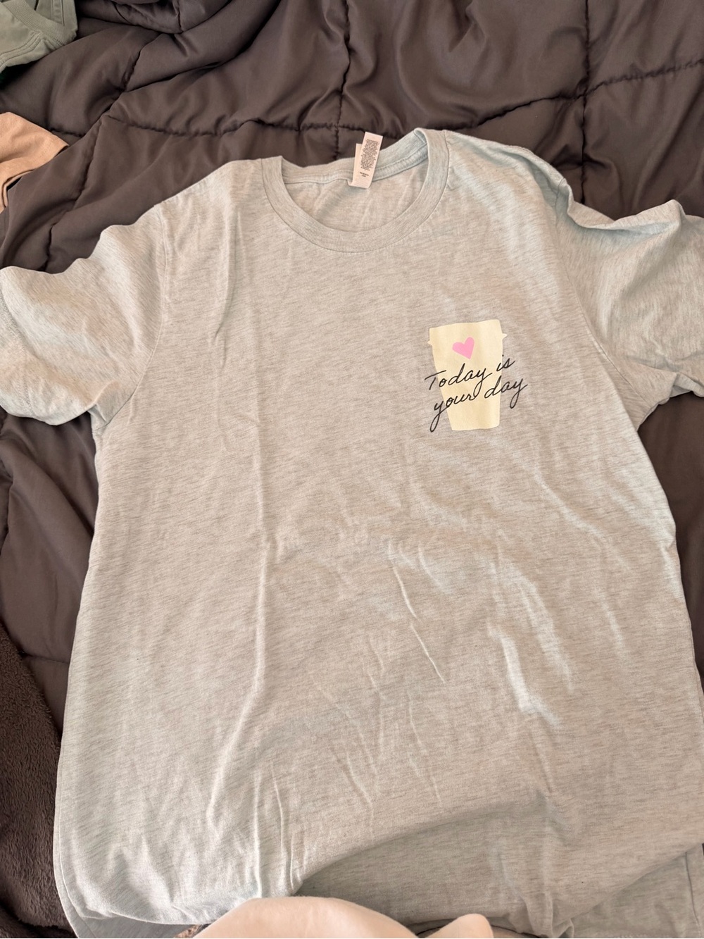 Light Green Starbucks Graphic Tee - "Today is your day"